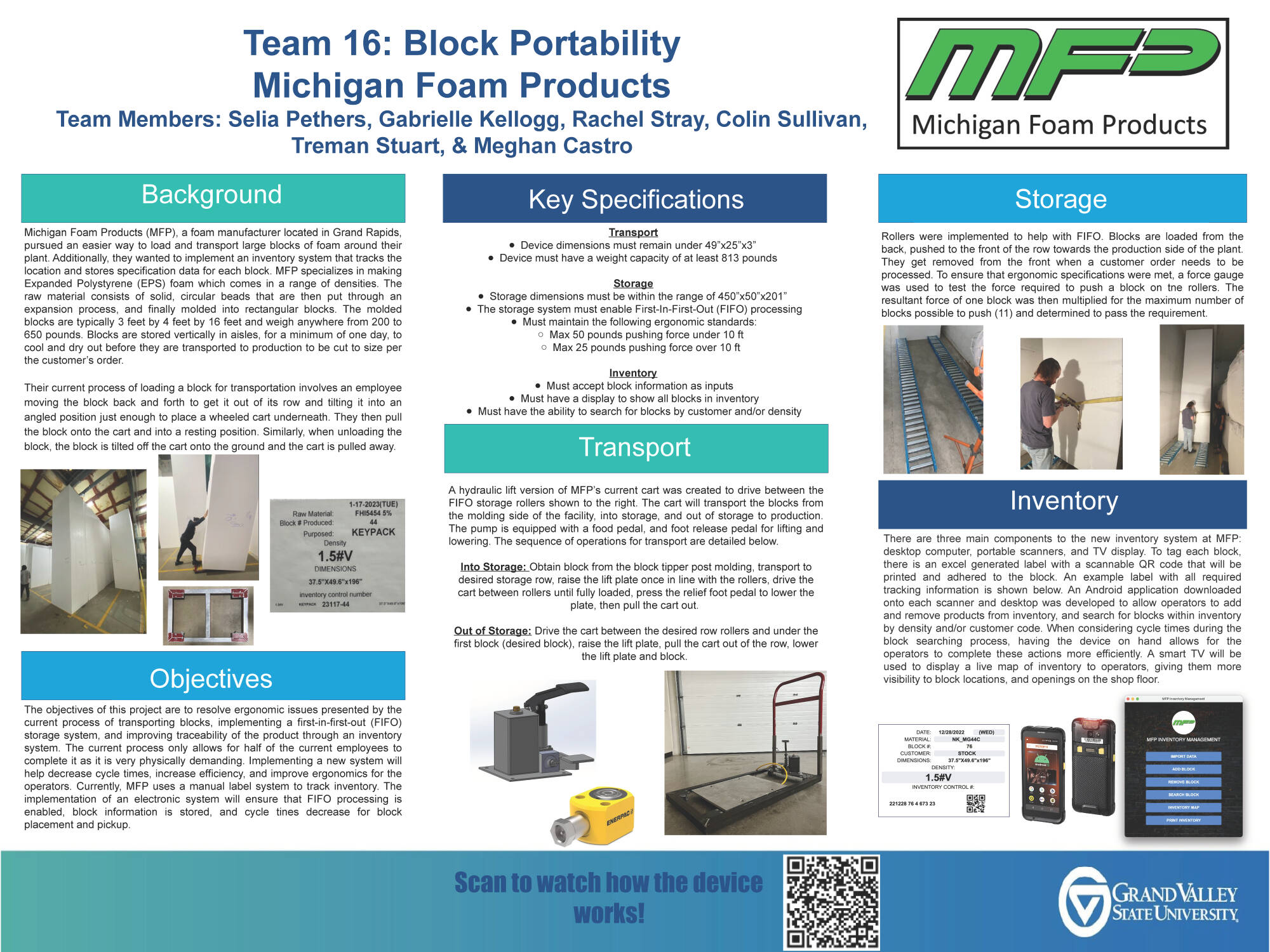 Team 16 poster (click for PDF)